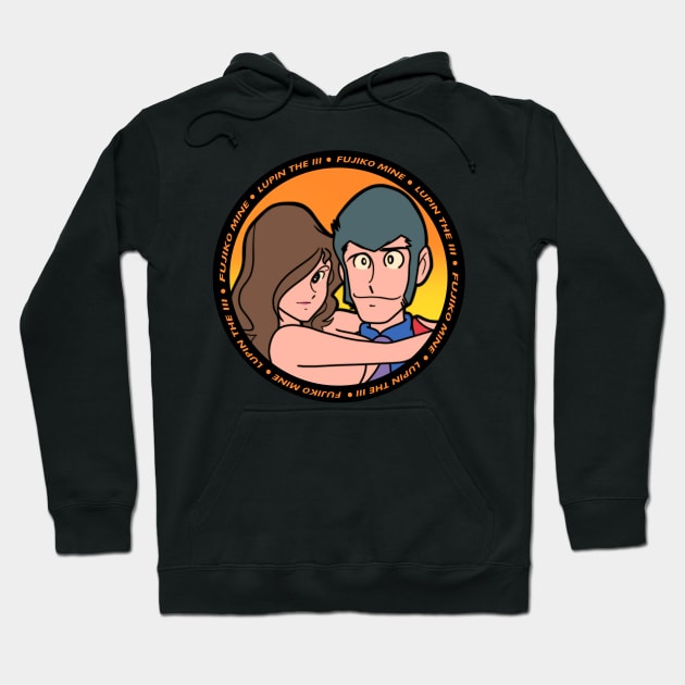 Lupin the third and Fujiko Mine round design Hoodie by Yasimuf